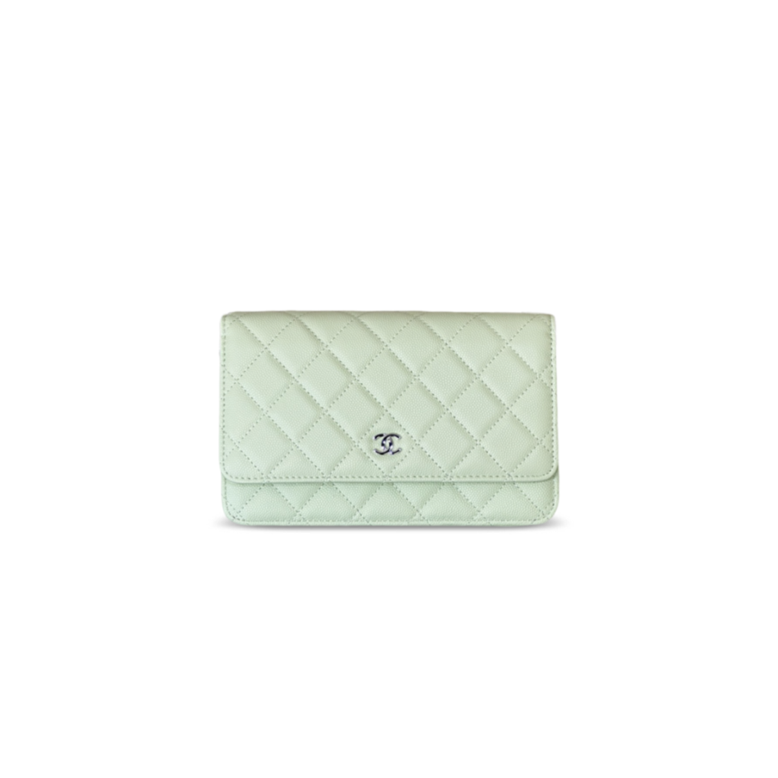 CHANEL MASTER WALLET ON CHAIN WOC CAVIAR SILVER METAL AP0250 (19*13*3.5cm)